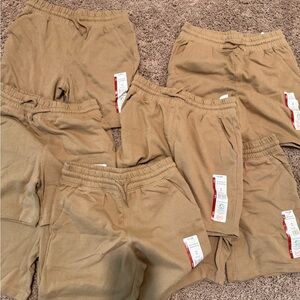 Kids Tan Jogger Shorts (7count)